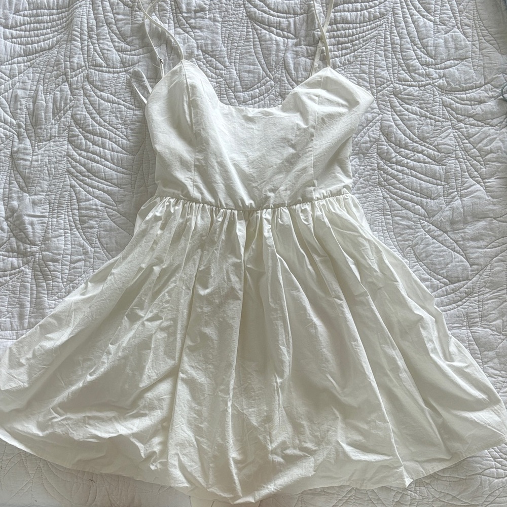 Hello Molly White Spaghetti Strap open back Dress size XL US 10